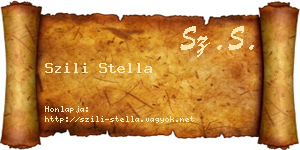Szili Stella névjegykártya
