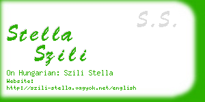 stella szili business card